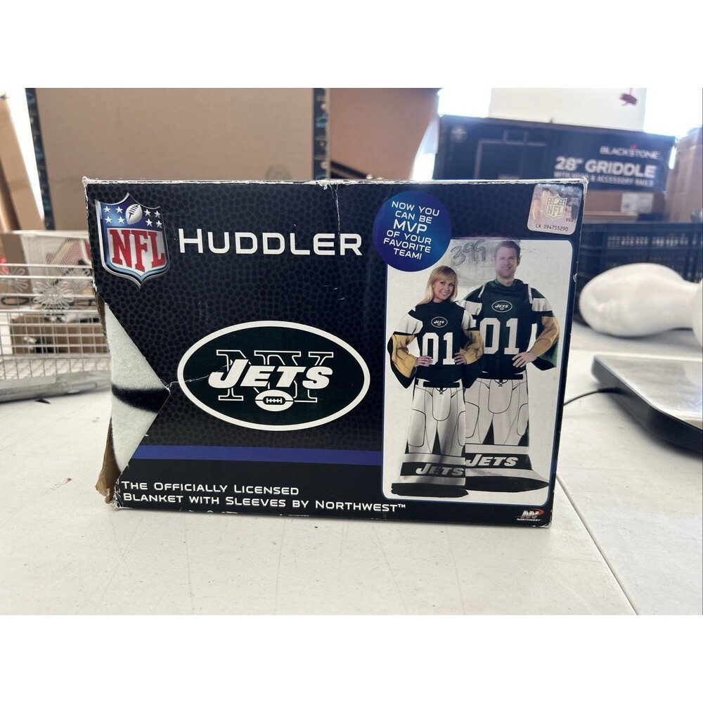 NFL New York Jets Huddler Blanket With Sleeves Northwest Open Box
